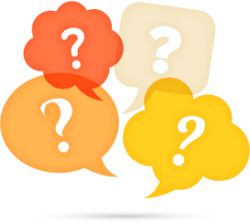 Question mark bubbles