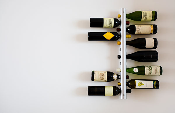 Wall mounted wine storage rack
