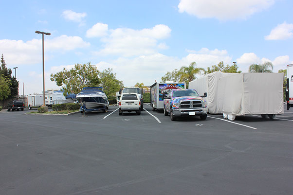 Boat, cars, RV's and trailers stored at Price Self Storage Azusa CA storage facility