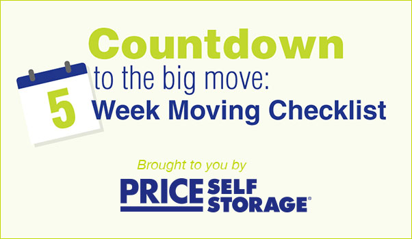 INFOGRAPHIC:  5 Week Moving Checklist