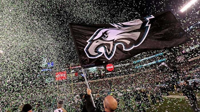 Fans celebrate the Philadelphia Eagles NFC championship and trip to Super Bowl LII - photo courtesy billypenn.com