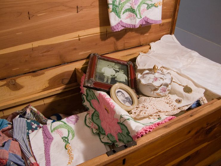 vintage bedroom storage