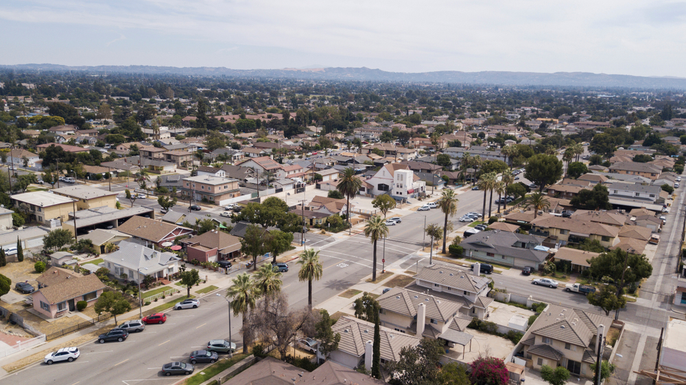 Aerial view Aerial view of downtown Azusaof downtown Azusa