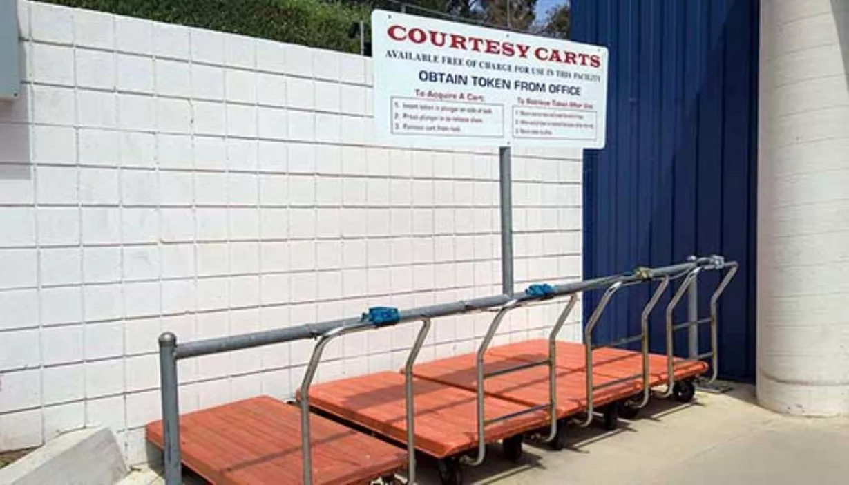 Price Self Storage Solana Beach moving cart station