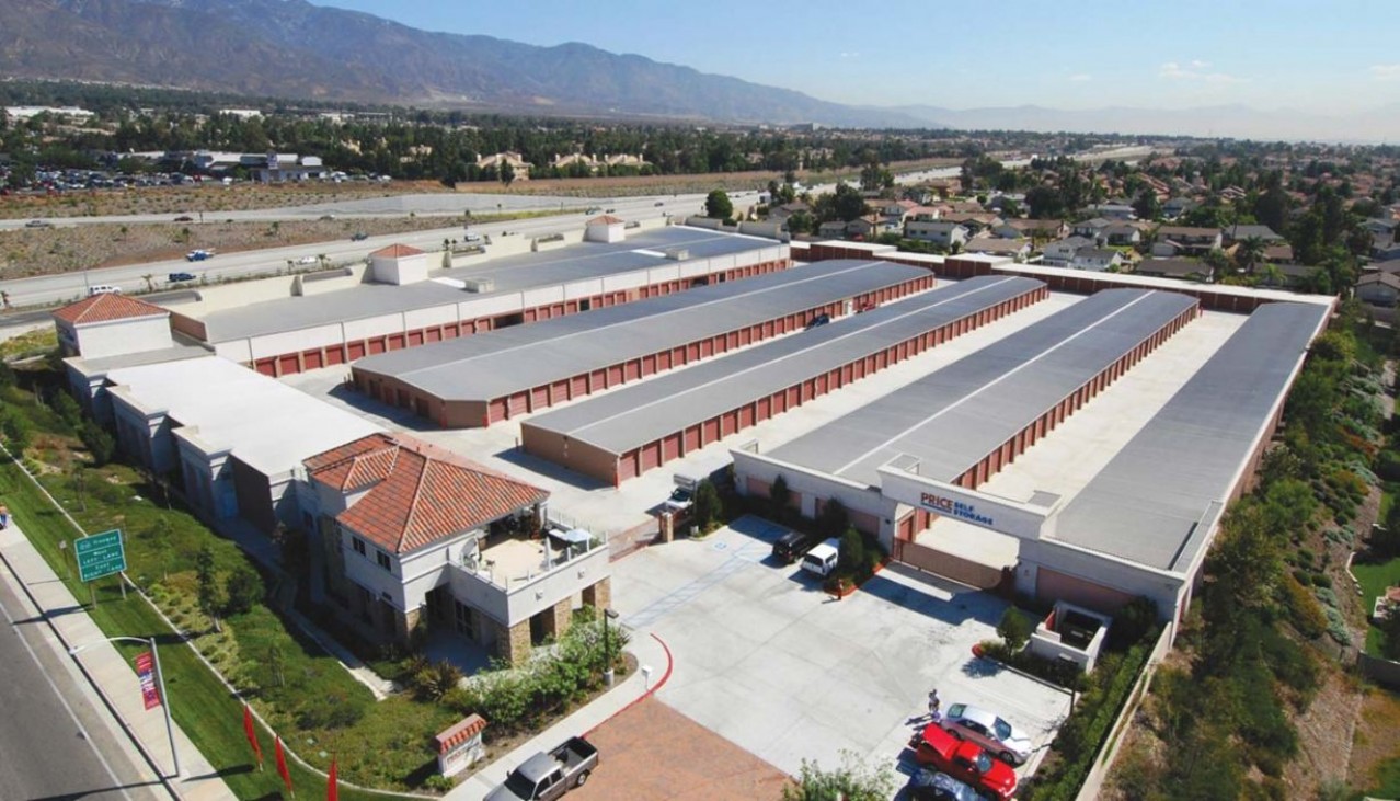 Price Self Storage Rancho Cucamonga Haven Avenue aerial view of the facility