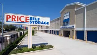 Price Self Storage National Blvd. monument sign.